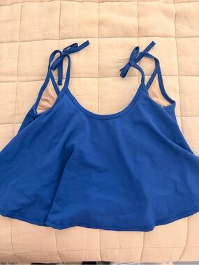 Kortni Jeane Royal Blue Tie-Shoulder Flowy Swim Top